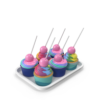 Cupcakes On A Tray PNG & PSD Images