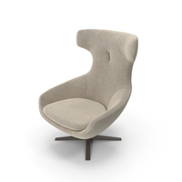 Beige Modern Wing Armchair PNG & PSD Images
