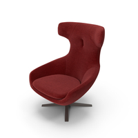 Red Modern Wing Armchair PNG & PSD Images
