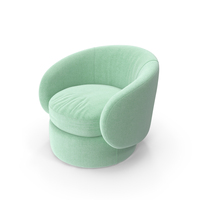 Green Minimal Round Armchair PNG & PSD Images