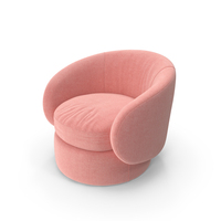 Pink Minimal Round Armchair PNG & PSD Images