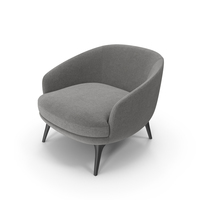 Grey Modern Round Armchair PNG & PSD Images