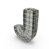 Glass Wire Letter J PNG & PSD Images