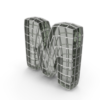 Glass Wire Letter M PNG & PSD Images