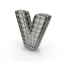 Glass Wire Letter V PNG & PSD Images