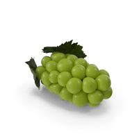 Shine Muscat Grape with Leaves PNG & PSD Images
