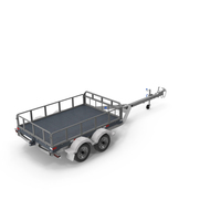Utility Trailer with Railings PNG & PSD Images
