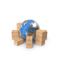 Earth Cargo Boxes PNG & PSD Images