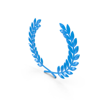 Laurel Wreath Blue PNG & PSD Images