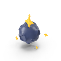 Moon with Stars Cartoon PNG & PSD Images