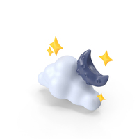Cloudy Weather Night Cartoon PNG & PSD Images