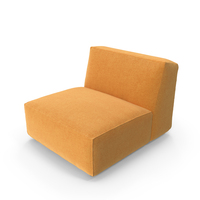 Modular Yellow Armless Lounge Chair PNG & PSD Images