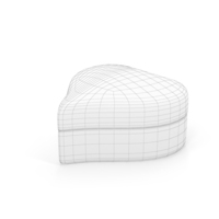 Heart Shaped Ring Box Closed Wireframe PNG & PSD Images