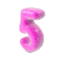 Gummy Candy Number 5 PNG & PSD Images