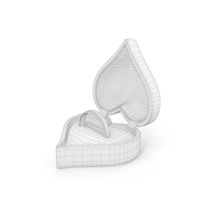Band Ring In Heart Shaped Box Wireframe PNG & PSD Images