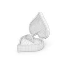 Band Ring In Heart Shaped Box Wireframe PNG & PSD Images