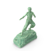Miniature Jade Statue of Bruce Lee PNG & PSD Images