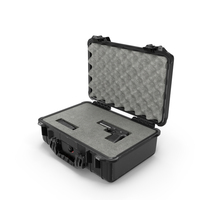 Pelican Tactical Case With Foam Insert And Handgun PNG & PSD Images