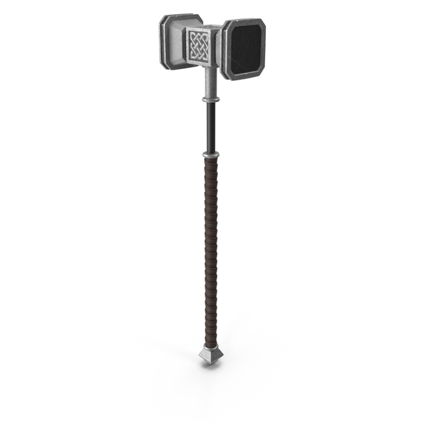 Steel Two Handed Battle Hammer PNG & PSD Images