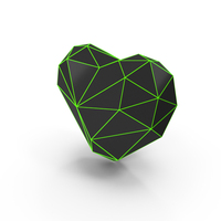 Wireframe Techno Heart PNG & PSD Images