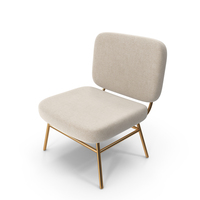 Modern Boucle Lounge Chair With Metal Legs PNG & PSD Images