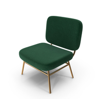 Modern Green Boucle Lounge Chair With Metal Legs PNG & PSD Images
