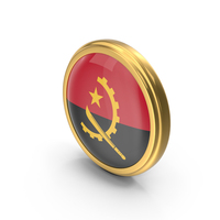 Round Flag of Angola PNG & PSD Images