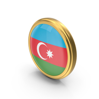 Round Flag of Azerbaijan PNG & PSD Images