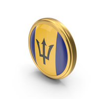Round Flag of Barbados PNG & PSD Images