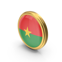 Round Flag of Burkina Faso PNG & PSD Images