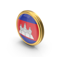 Round Flag of Cambodia PNG & PSD Images