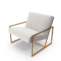Modern Lounge Chair With Metal Frame PNG & PSD Images