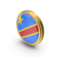 Round Flag of Democratic Republic of Congo PNG & PSD Images