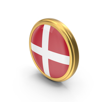Round Flag of Denmark PNG & PSD Images