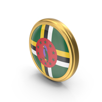 Round Flag of Dominica PNG & PSD Images