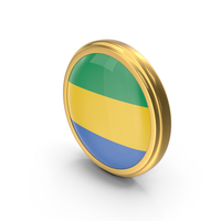 Round Flag of Gabon PNG & PSD Images