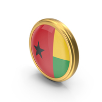 Round Flag of Guinea Bissau PNG & PSD Images