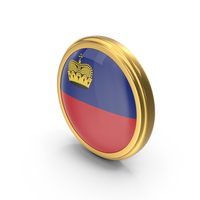 Roung Flag of Liechtenstein PNG & PSD Images