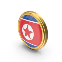 Round Flag of North Korea PNG & PSD Images