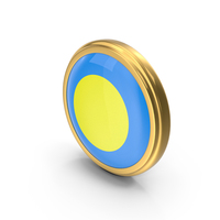 Round Flag Of Palau PNG & PSD Images