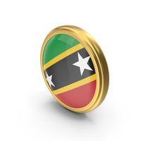 Round Flag of Saint Kitts and Nevis PNG & PSD Images