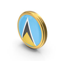 Round Flag Of Saint Lucia PNG & PSD Images