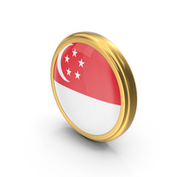 Round Flag of Singapore PNG & PSD Images
