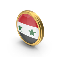 Round Flag of Syria PNG & PSD Images