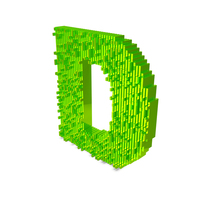 Slice Block Letter D PNG & PSD Images