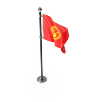 Flag Pole Kyrgyzstan PNG & PSD Images