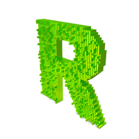 Slice Block Letter R PNG & PSD Images