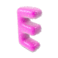 Gummy Candy Alphabet Letter E PNG & PSD Images
