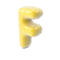 Gummy Candy Alphabet Letter F PNG & PSD Images