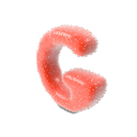 Gummy Candy Alphabet Letter G PNG & PSD Images
